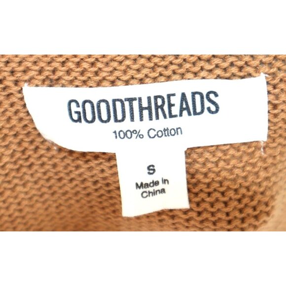 NWT Goodthreads Mens 100% Cotton Half-Zip Sweater S Brown Old Money  Preppy - Picture 3 of 9